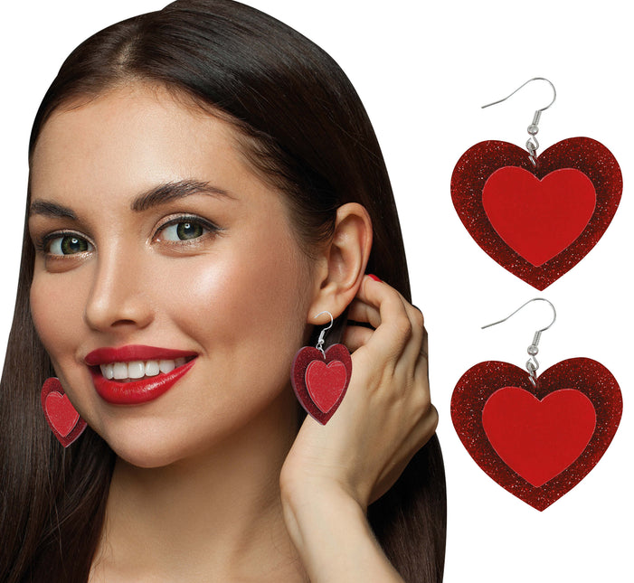 Boucles d'oreilles en forme de cœur 5cm