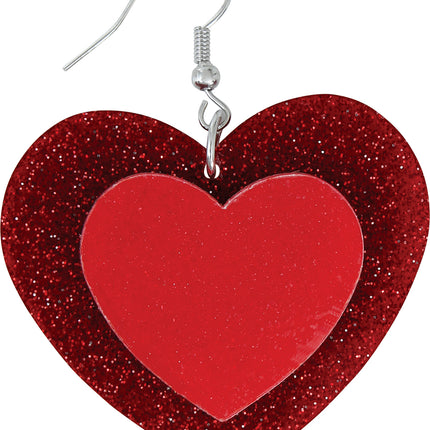 Boucles d'oreilles en forme de cœur 5cm