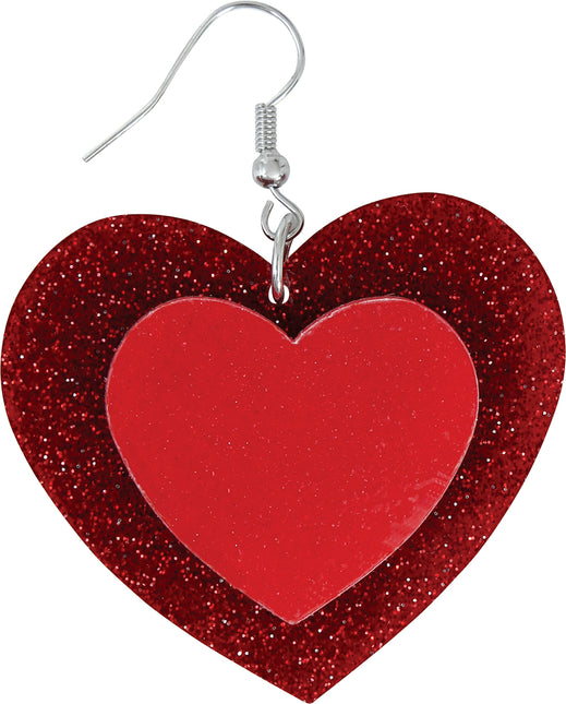 Boucles d'oreilles en forme de cœur 5cm