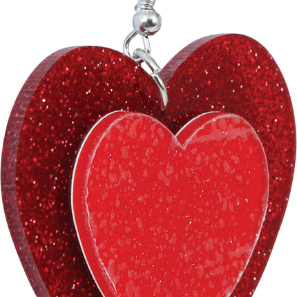 Boucles d'oreilles en forme de cœur 5cm