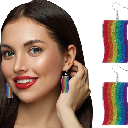 Boucles d'oreilles arc-en-ciel