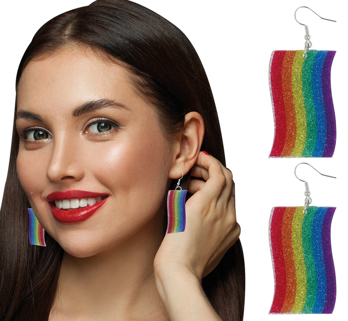 Boucles d'oreilles arc-en-ciel