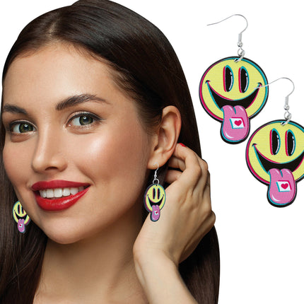Boucles d'oreilles Festival Smiley