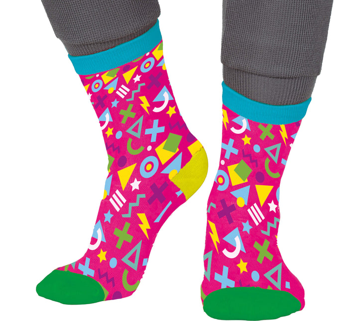 Chaussettes roses des années 80 pour adultes