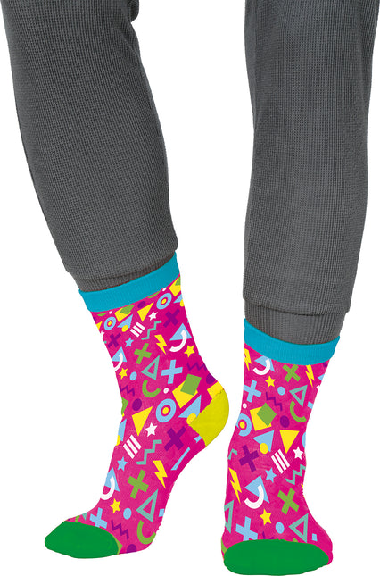 Chaussettes roses des années 80 pour adultes