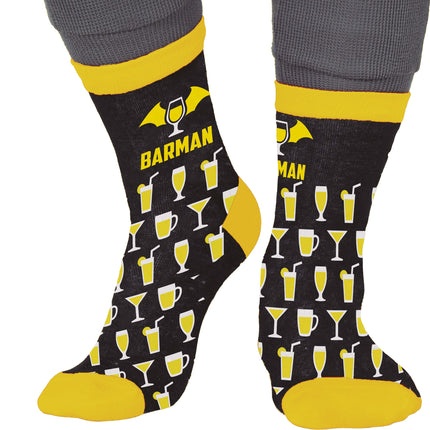 Chaussettes Barman Noir Jaune