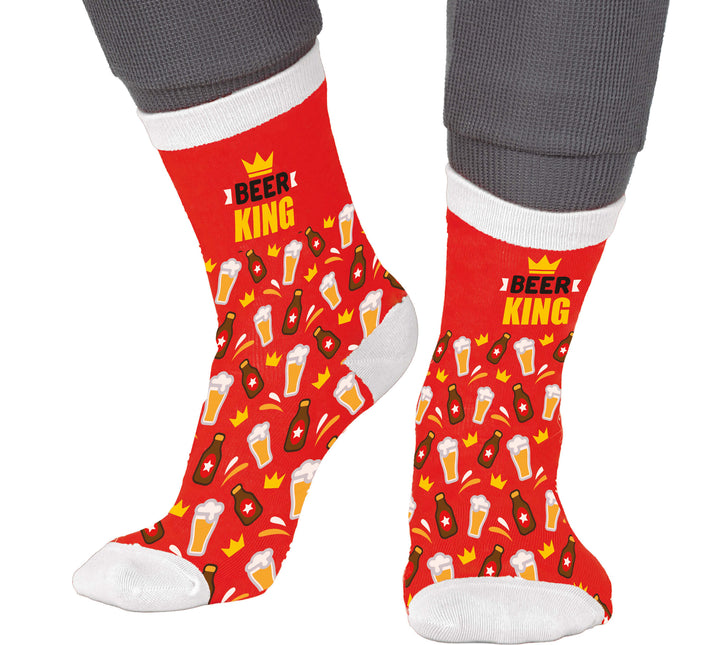 Chaussettes Bear King Adultes Rouge