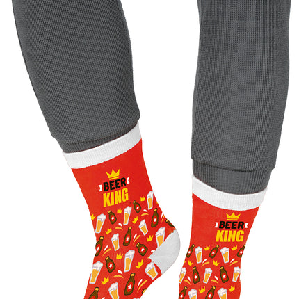 Chaussettes Bear King Adultes Rouge