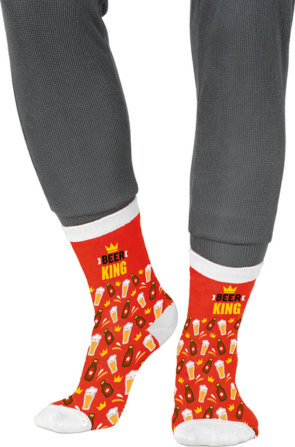 Chaussettes Bear King Adultes Rouge