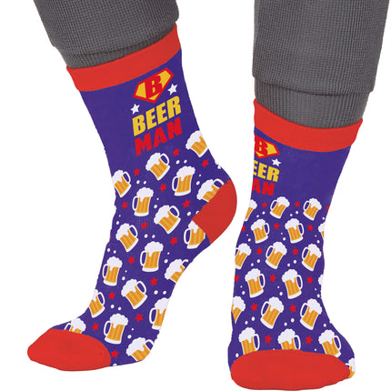 Chaussettes Beerman Adultes Bleu Rouge