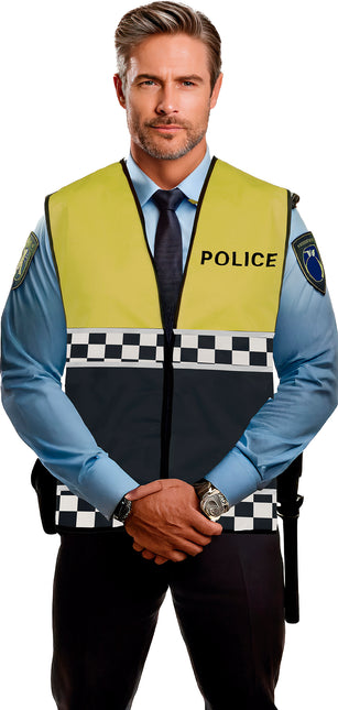 Gilet de police jaune noir