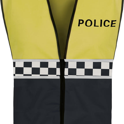 Gilet de police jaune noir enfant