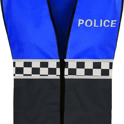 Gilet de police noir et bleu