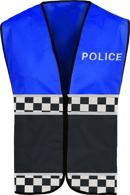 Gilet de police noir et bleu
