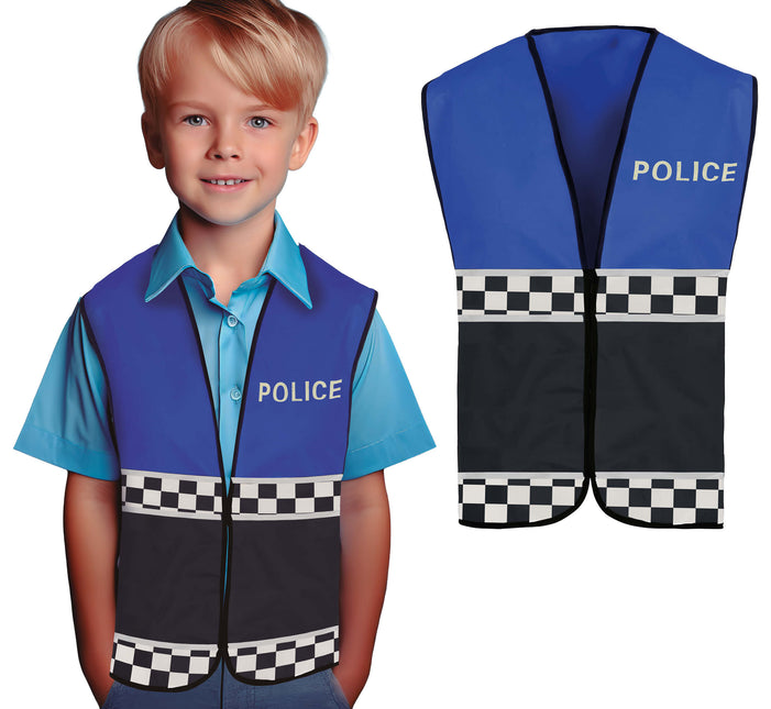 Gilet de police Noir Bleu Enfant