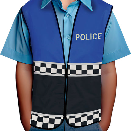 Gilet de police Noir Bleu Enfant