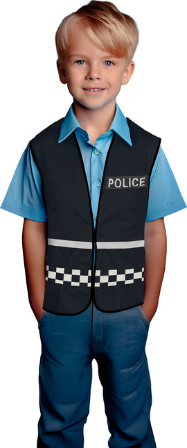 Gilet de police noir enfant