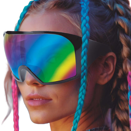 Lunettes arc-en-ciel futuristes