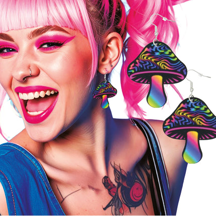 Boucles d'oreilles champignon