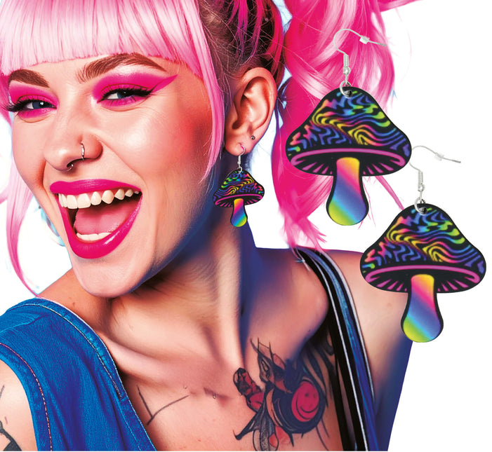 Boucles d'oreilles champignon