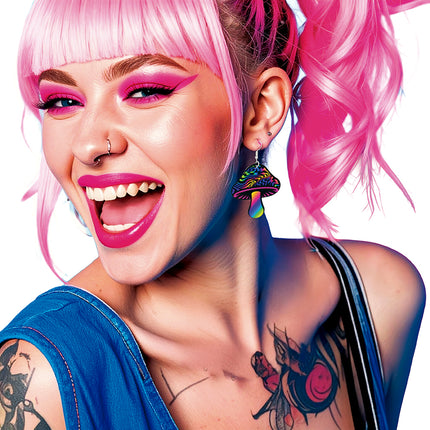 Boucles d'oreilles champignon