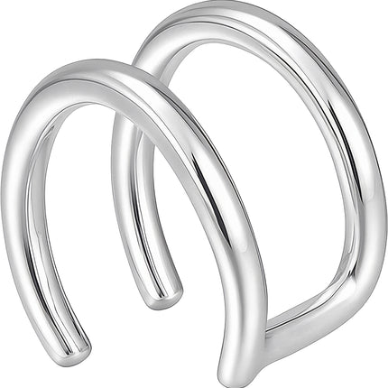 Faux double piercing à la lèvre Argent