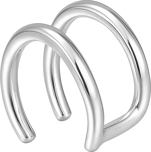 Faux double piercing à la lèvre Argent