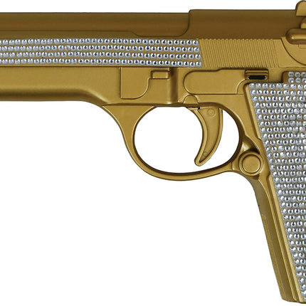 Paillettes d'or et d'argent pour faux pistolet