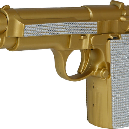 Paillettes d'or et d'argent pour faux pistolet