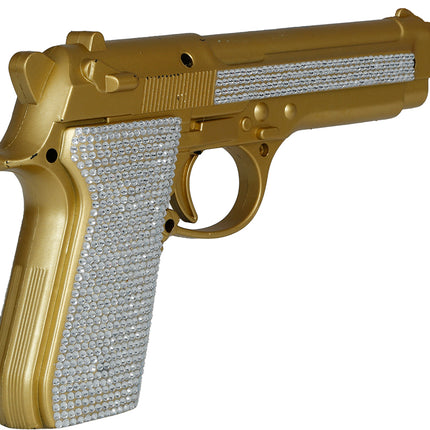 Paillettes d'or et d'argent pour faux pistolet