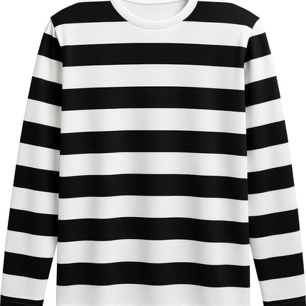 Chemise noire et blanche rayée pour dames