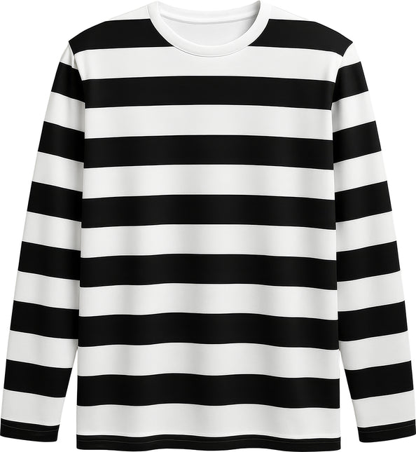 Chemise noire et blanche rayée pour dames