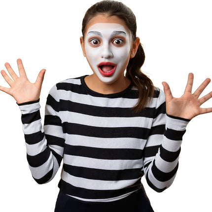 Chemise noire blanche enfant rayée