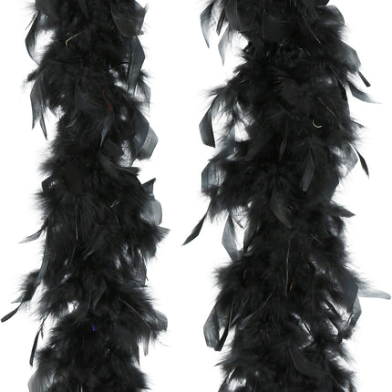 Plume de boa, 80 gr noir