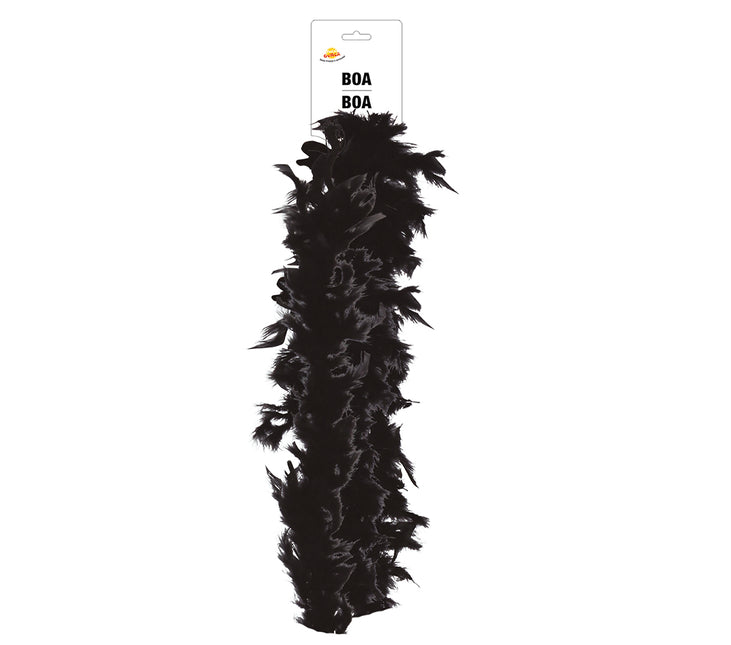 Plume de boa, 80 gr noir