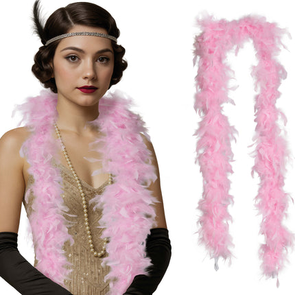 Plume de boa, 80 gr rose