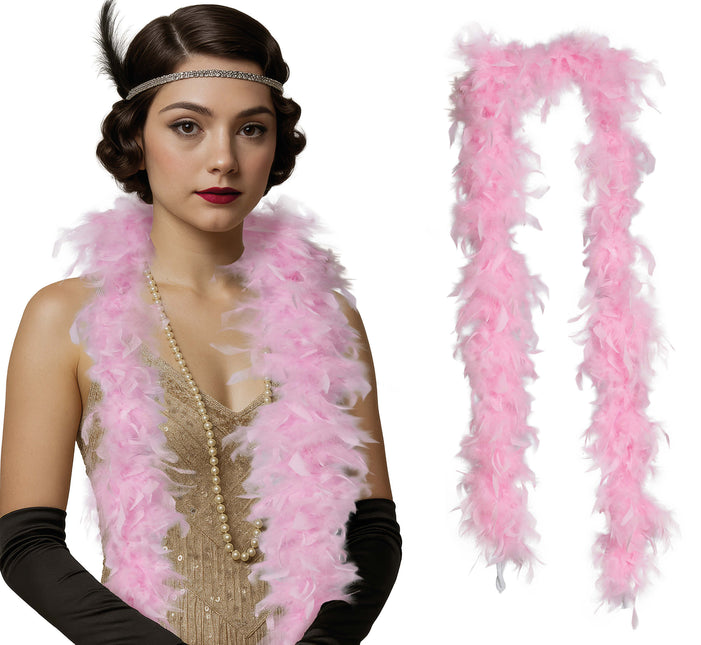 Plume de boa, 80 gr rose