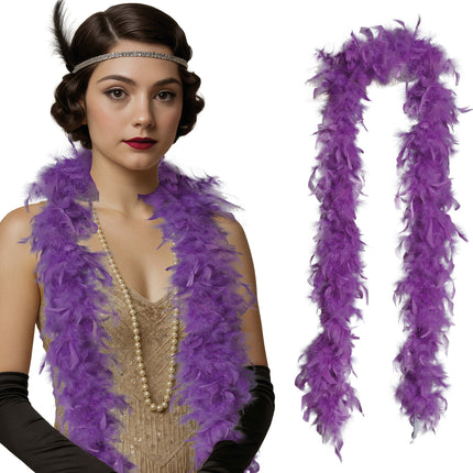 Plume de boa, 80 gr violet