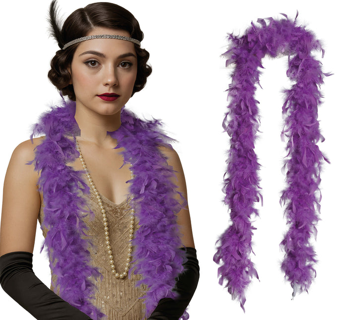 Plume de boa, 80 gr violet