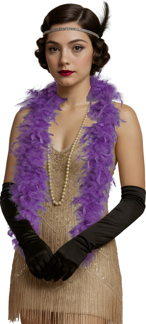 Plume de boa, 80 gr violet