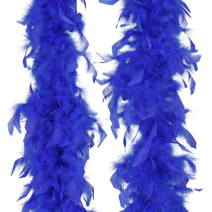 Plume de boa, 80 gr bleu