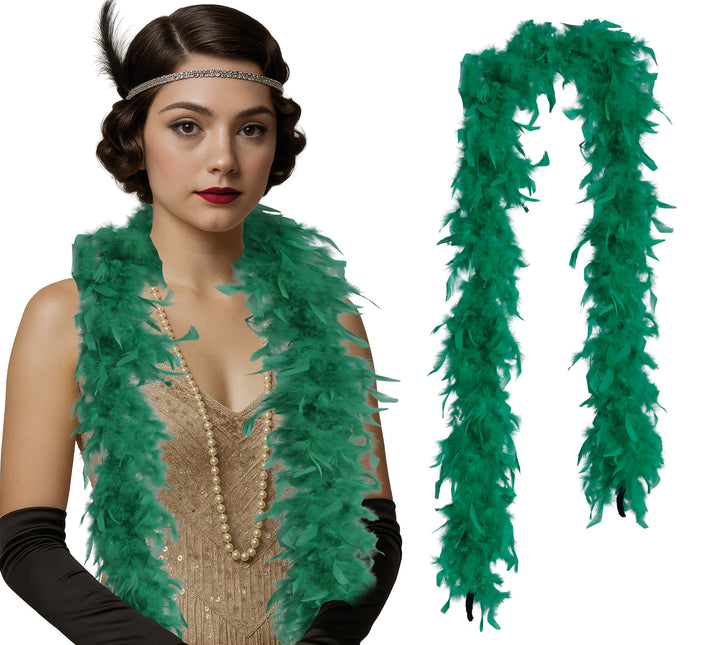 Plume de boa, 80 gr vert