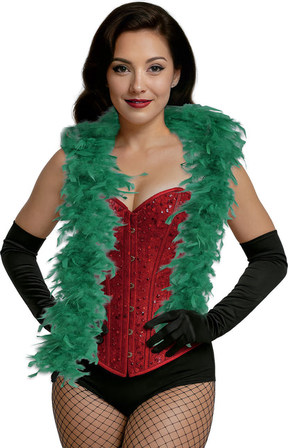 Plume de boa, 80 gr vert