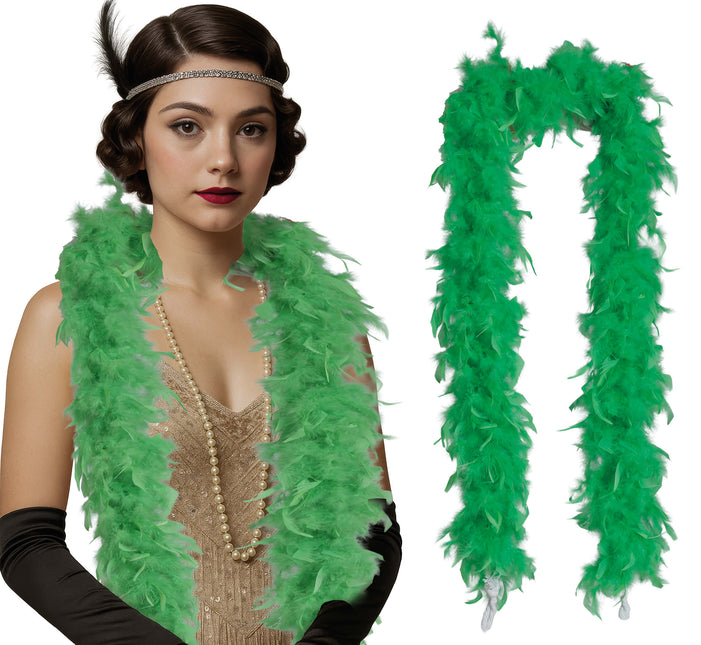 Plume de boa, 80 gr vert