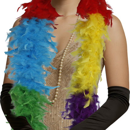 Plume de boa, 80 gr multicolore