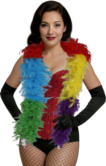 Plume de boa, 80 gr multicolore