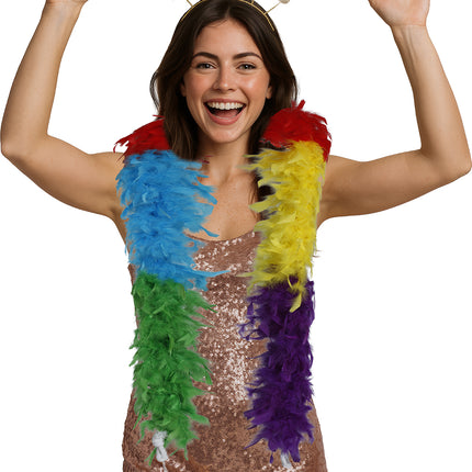 Plume de boa, 80 gr multicolore