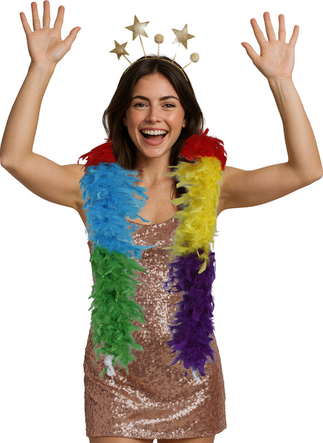 Plume de boa, 80 gr multicolore