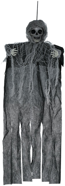 Poupée d'Halloween Squelette noir avec cape 60cm