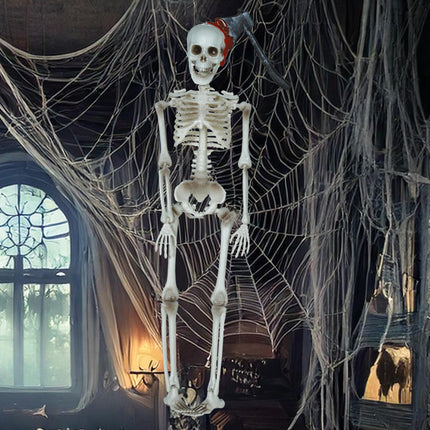 Décoration suspendue d'Halloween Squelette avec hache 40cm
